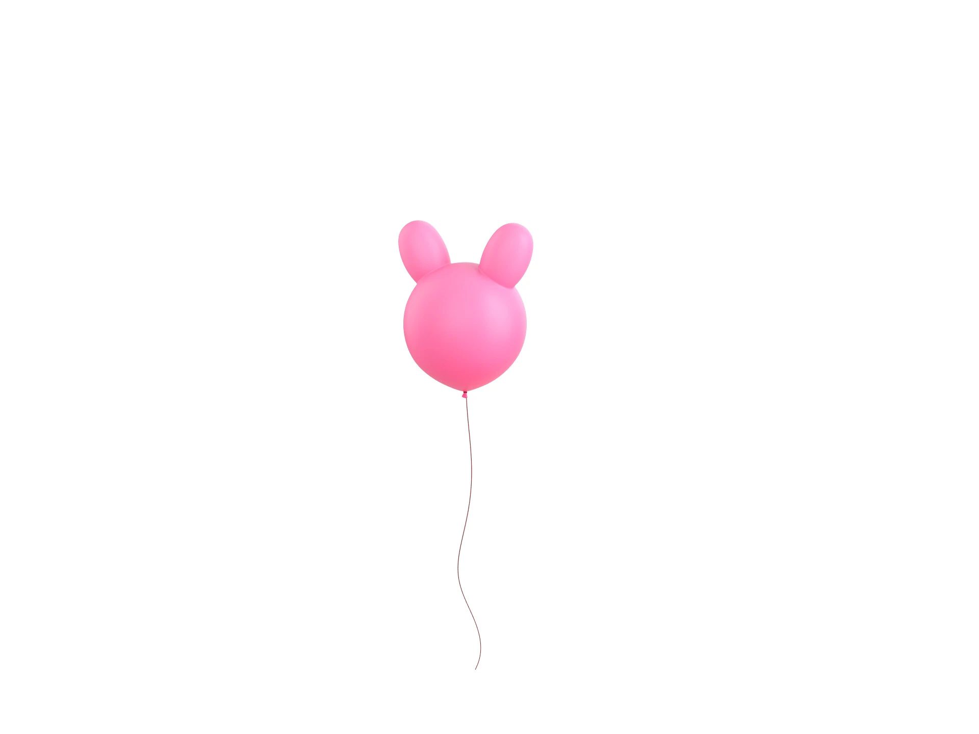 Prop201 Rabbit Balloon 3D Model .c4d .max .obj .3ds .fbx .stl .blend 