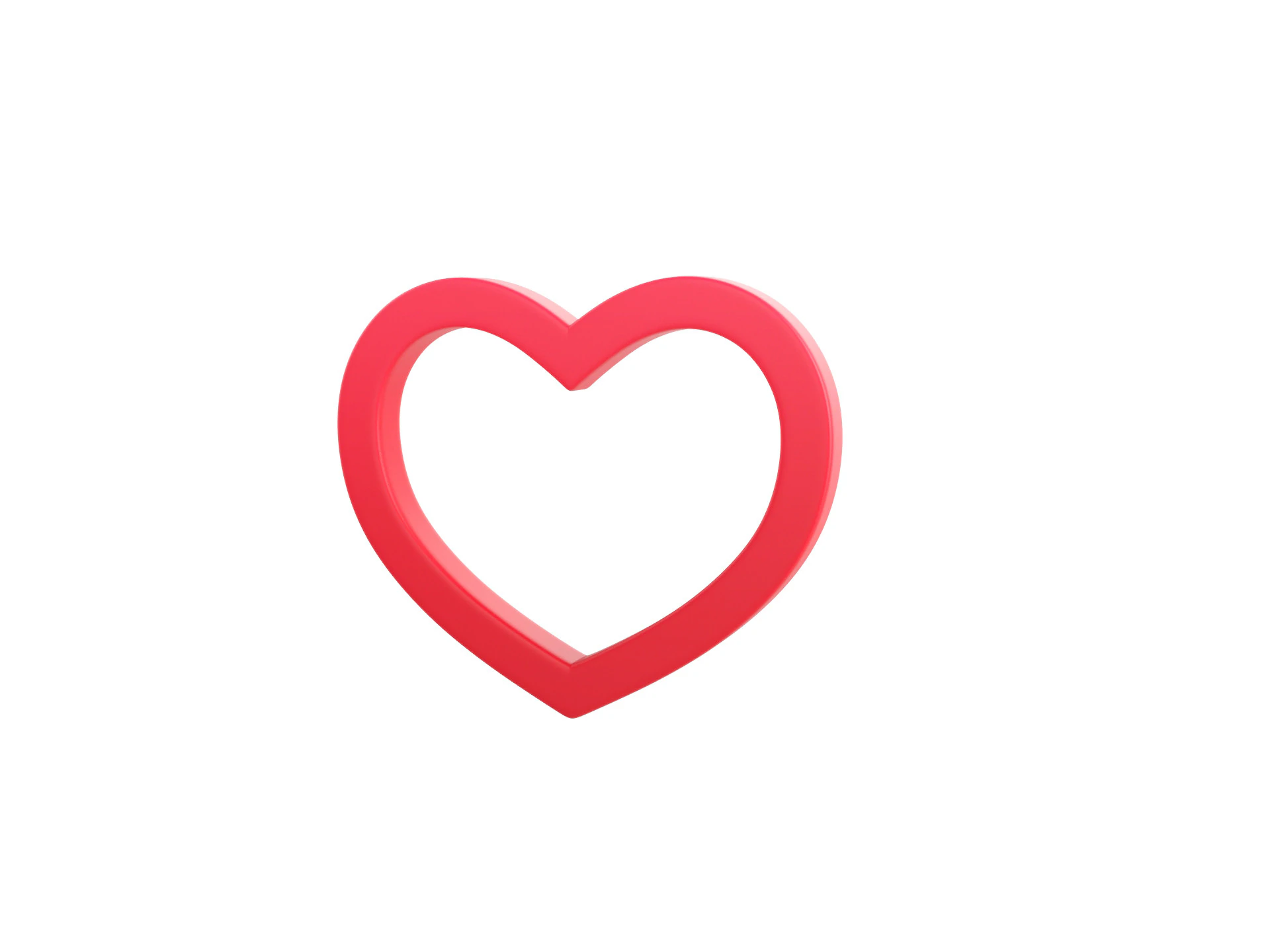 Symbol011 Heart 3D Model .c4d .max .obj .3ds .fbx .stl .blend