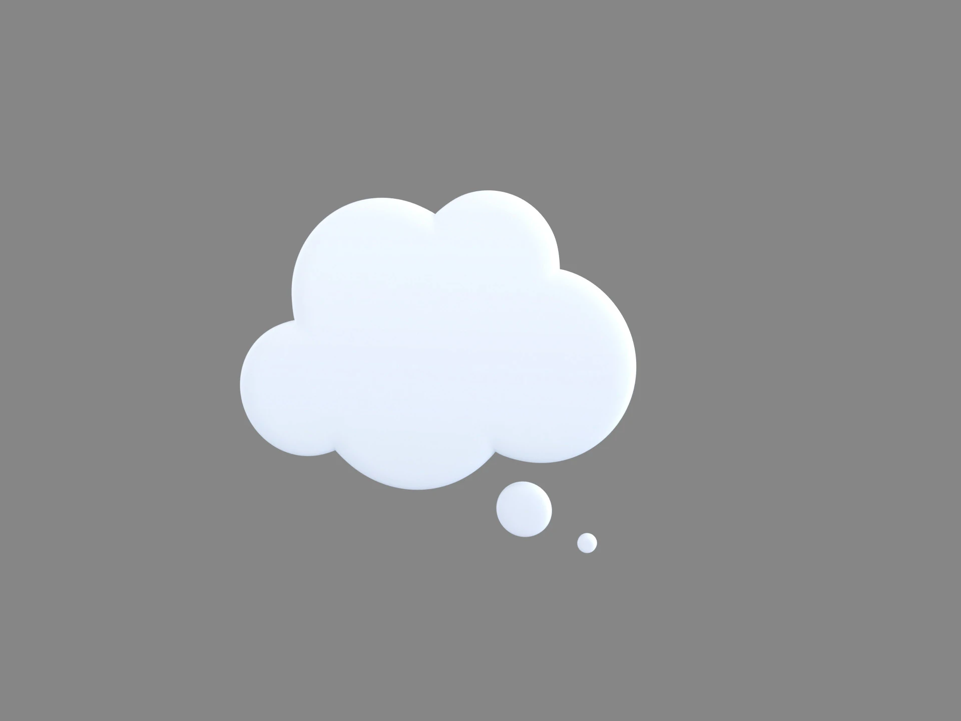Symbol012 Think Bubble 3D Model .c4d .max .obj .3ds .fbx .stl .blend 