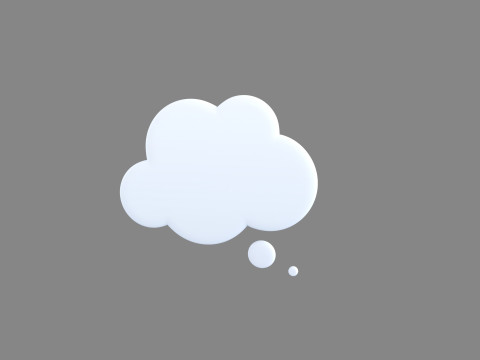 Symbol012 Think Bubble 3D 模型