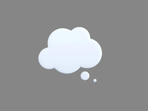 Symbol012 Think Bubble 3D Model