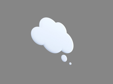 Symbol012 Think Bubble Modelo 3D
