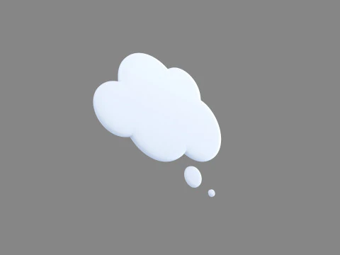 Symbol012 Think Bubble 3D Model