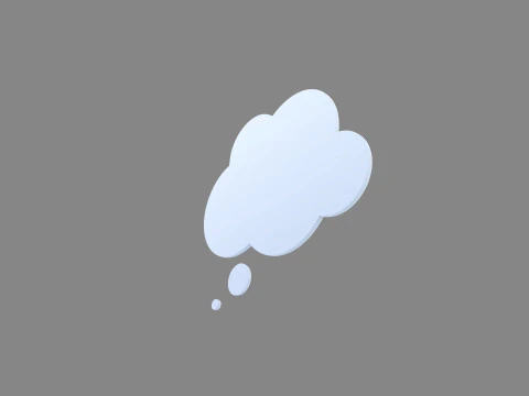 Symbol012 Think Bubble 3D Model
