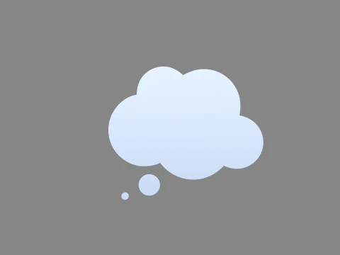 Symbol012 Think Bubble 3D Model