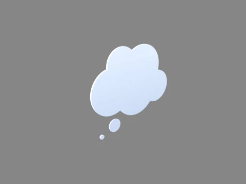 Symbol012 Think Bubble 3D Model