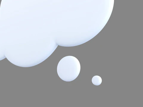 Symbol012 Think Bubble 3D Model