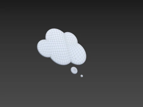 Symbol012 Think Bubble 3D Model