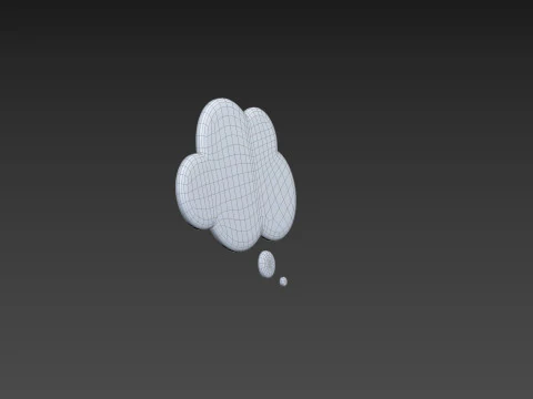 Symbol012 Think Bubble 3D Model