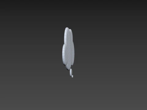 Symbol012 Think Bubble 3D Model