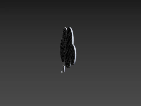 Symbol012 Think Bubble 3D Model