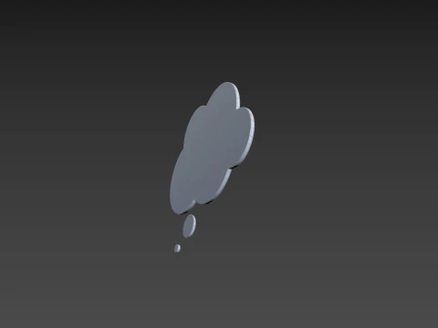 Symbol012 Think Bubble 3D Model