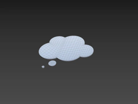 Symbol012 Think Bubble 3D Model