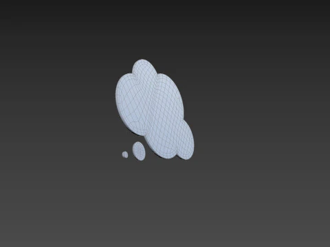 Symbol012 Think Bubble 3D Model