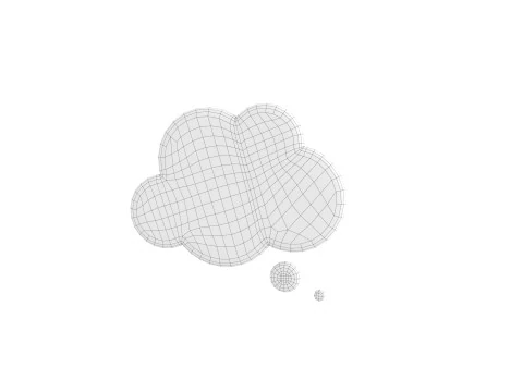 Symbol012 Think Bubble 3D Model