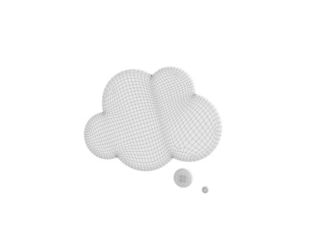 Symbol012 Think Bubble 3D Model