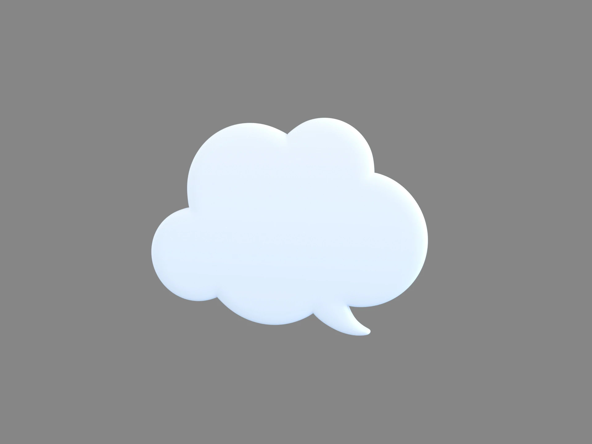 Symbol014 Speech Bubble 3D Model .c4d .max .obj .3ds .fbx .stl .blend