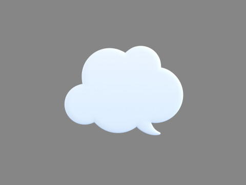 Symbol014 Speech Bubble 3D Модель