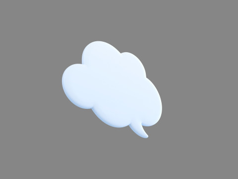 Symbol014 Speech Bubble 3D Модель