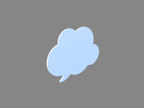 Symbol014 Speech Bubble 3D Модель