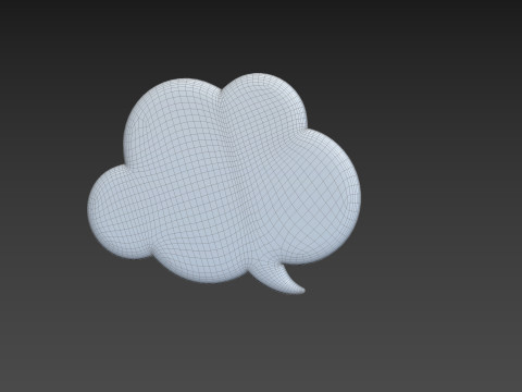 Symbol014 Speech Bubble 3D Модель
