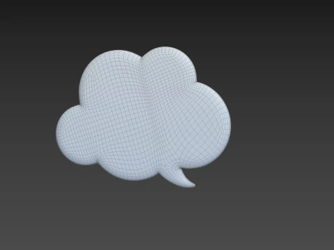 Symbol014 Speech Bubble 3D Model