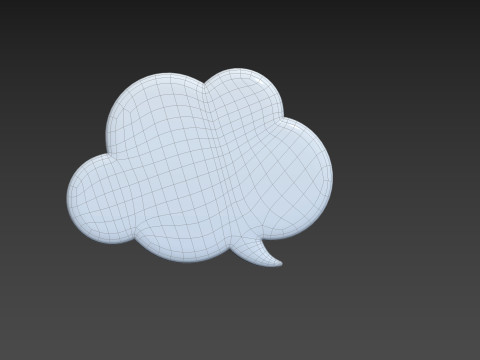 Symbol014 Speech Bubble 3D Модель