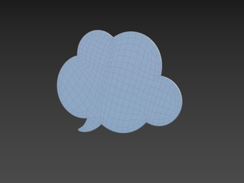 Symbol014 Speech Bubble 3D Модель