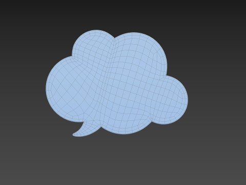 Symbol014 Speech Bubble 3D Модель
