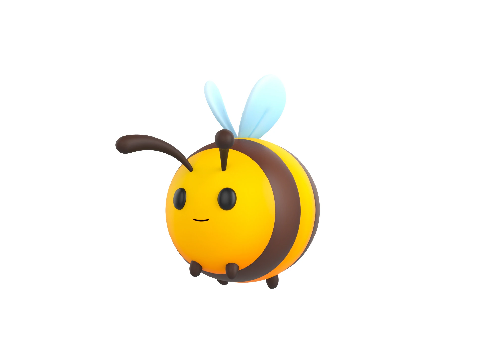 Character202 Bee 3D Model .c4d .max .obj .3ds .fbx .stl .blend