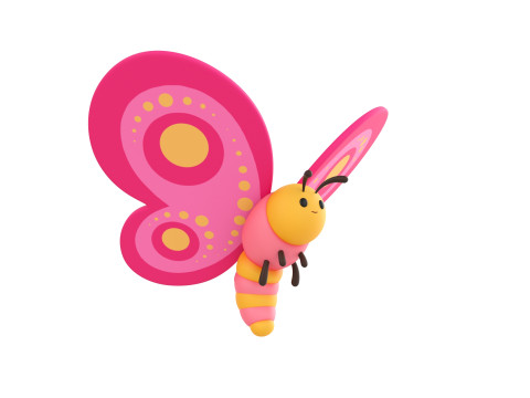 Character203 Butterfly Modelo 3D