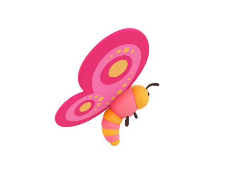Character203 Butterfly Modelo 3D
