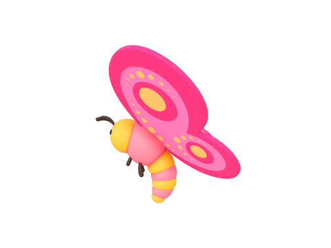 Character203 Butterfly Modelo 3D