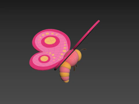 Character203 Butterfly 3D Model