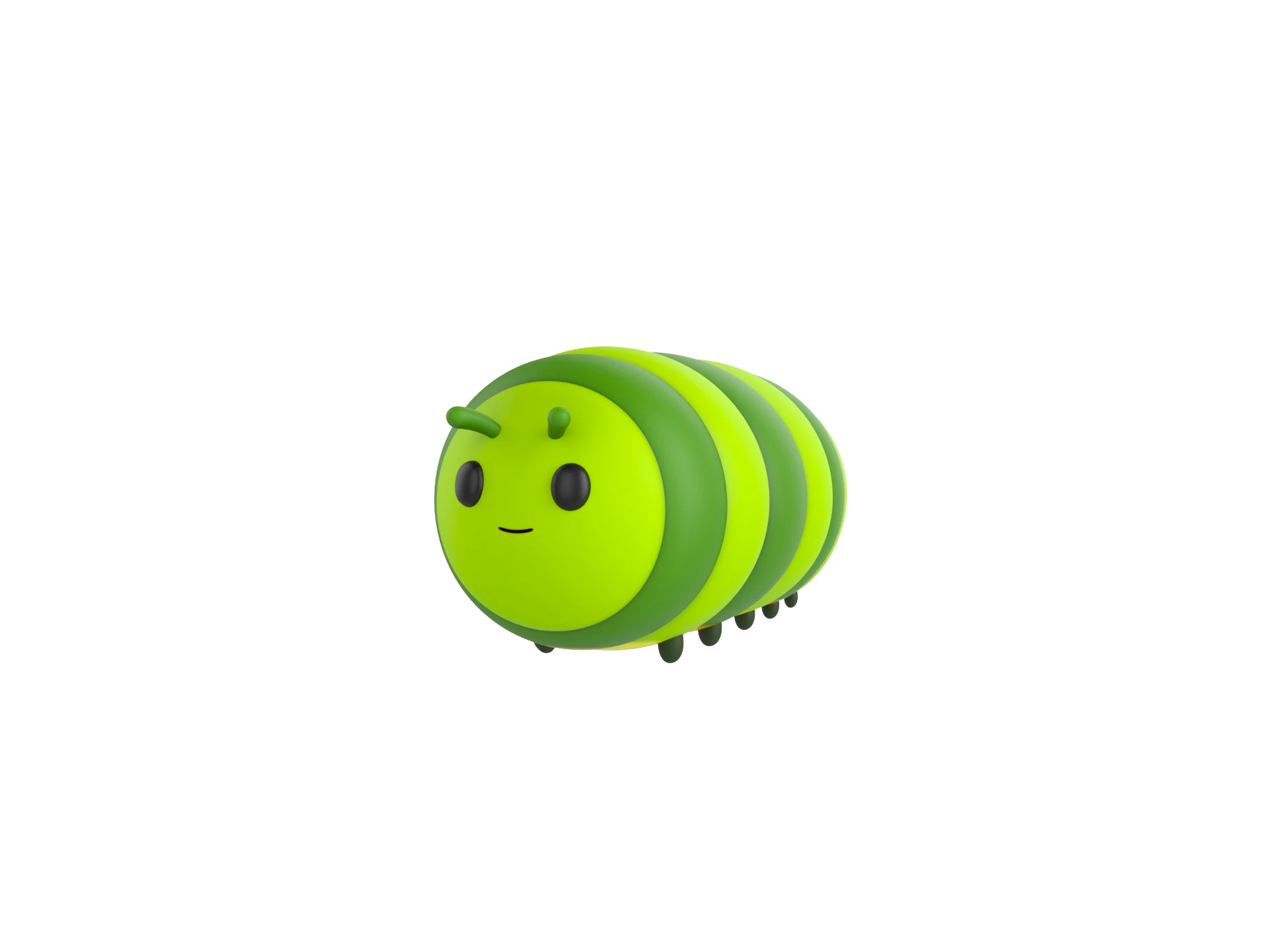 Character204 Caterpillar 3D Model .c4d .max .obj .3ds .fbx .stl .blend 