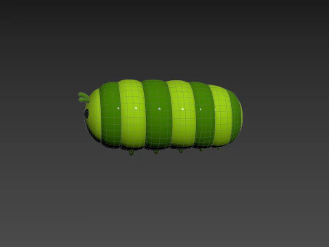 Character204 Caterpillar 3D Model