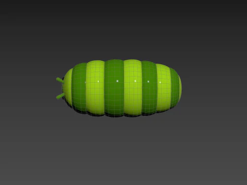 Character204 Caterpillar 3D Model
