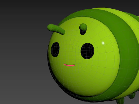 Character204 Caterpillar 3D Model