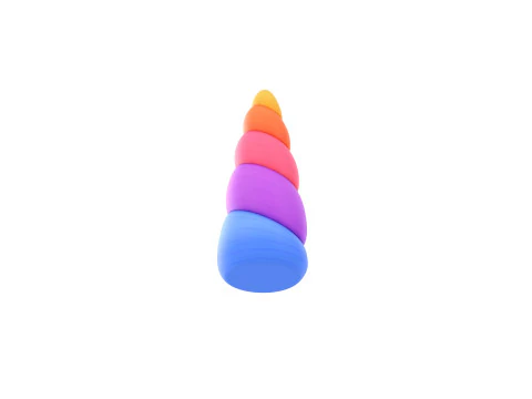 Prop207 Rainbow Unicorn Horn 3D Model
