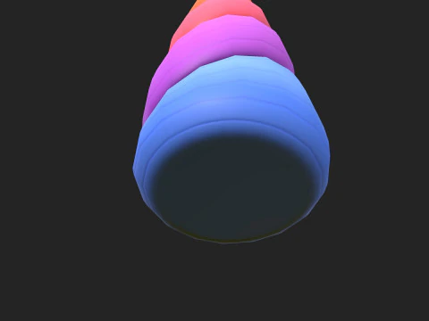 Prop207 Rainbow Unicorn Horn 3D Model