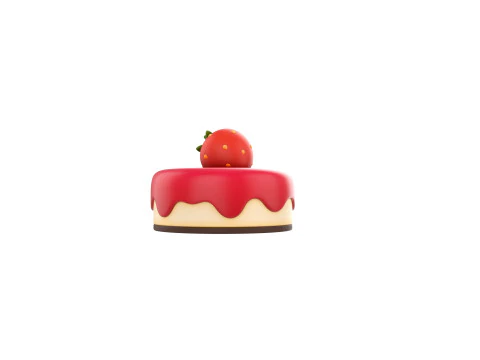 Prop209 Strawberry Cheesecake 3D Model