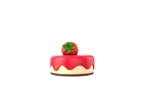 Prop209 Strawberry Cheesecake 3D Model