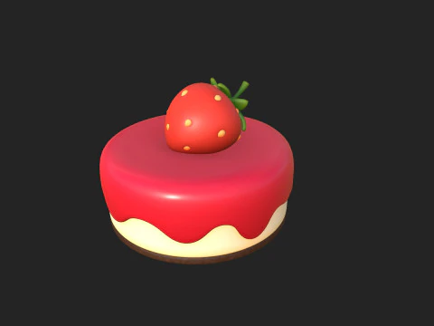 Prop209 Strawberry Cheesecake 3D Model