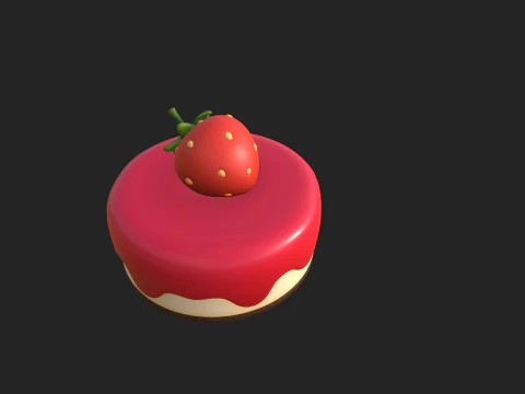Prop209 Strawberry Cheesecake 3D Model