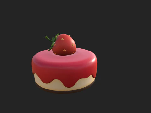 Prop209 Strawberry Cheesecake 3D Model