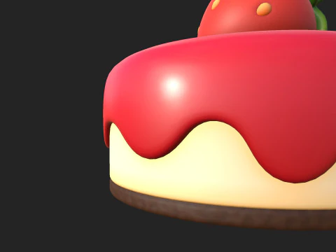 Prop209 Strawberry Cheesecake 3D Model