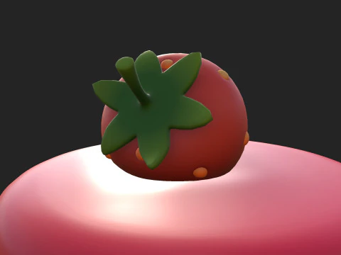 Prop209 Strawberry Cheesecake 3D Model
