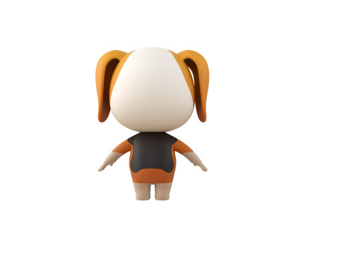 Character206 Beagle Dog 3D मॉडल