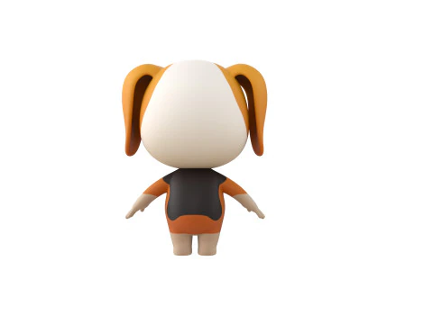 Character206 Beagle Dog 3D Model