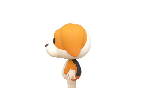 Character206 Beagle Dog 3D Model